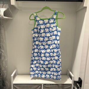 Lilly Pulitzer Blue and White Sleeveless Sheath Dress